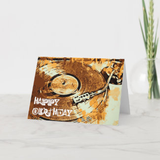 Retro Happy Birthday Greetings Card