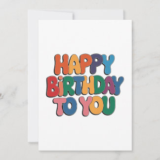 Retro Happy Birthday Invitation