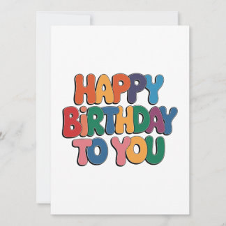 Retro Happy Birthday Invitation