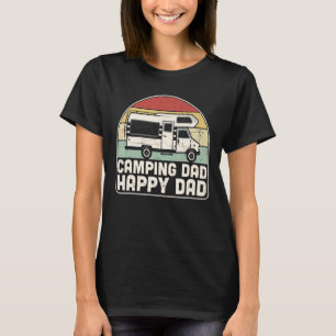 Retro Happy Dad Hiking Outdoor Rv Camper Camping D T-Shirt