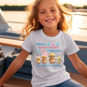 Retro Happy Easter Chicks Family T-shirt