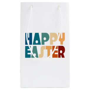 Retro Happy Easter Typography   Gift Bag
