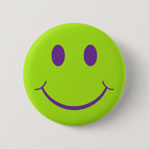 Retro Happy Face 6 Cm Round Badge