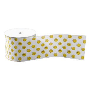 Retro Happy Face Retro  Grosgrain Ribbon