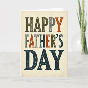 Retro Happy Fathers Day Card
