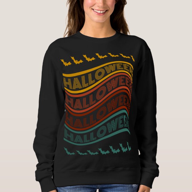 Retro Happy Halloween Sweatshirt (Front)