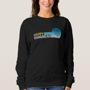 Retro Happy Hanukkah Menorah Vintage Jewish Candle Sweatshirt