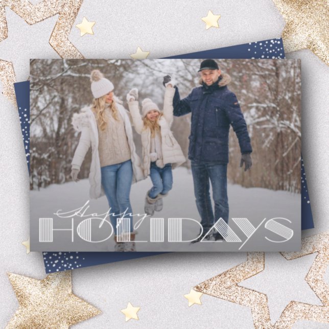 Retro Happy Holidays Typography Christmas Holiday  (Creator Uploaded)