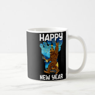 Retro Happy New Year 2026 Bigfoot Lovers New Years Coffee Mug