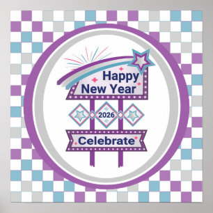 Retro Happy New Year Sign – Celebrate Marquee