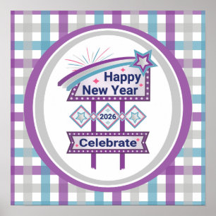 Retro Happy New Year Sign – Celebrate Marquee