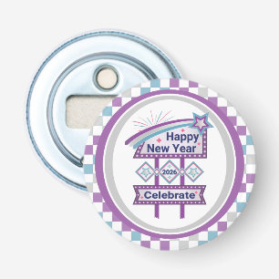 Retro Happy New Year Sign – Celebrate Marquee Bottle Opener