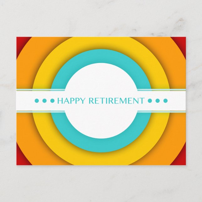 retro happy retirement postcard (Front)