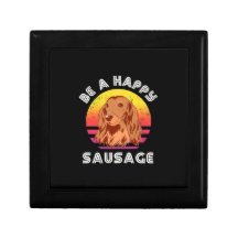 Retro Happy Sausage Dog
