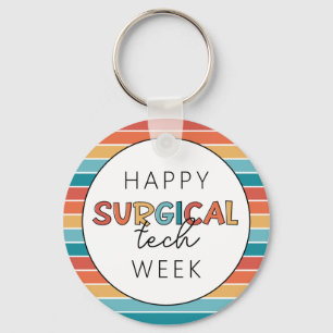Retro Happy Surgical Tech Week Key Ring