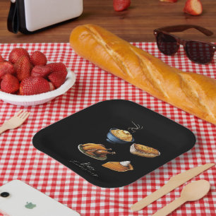 Retro Happy Thanksgiving Fall Pumpkin Pie Paper Plate