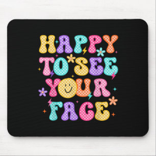 Retro Happy To See Your Back To School Groovy Mouse Pad
