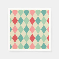 Retro Harlequin Geometric Pattern