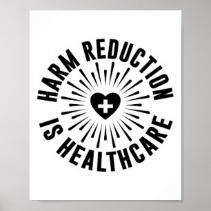 Retro Harm Reduction Is Healthcare Overdose Awaren Poster