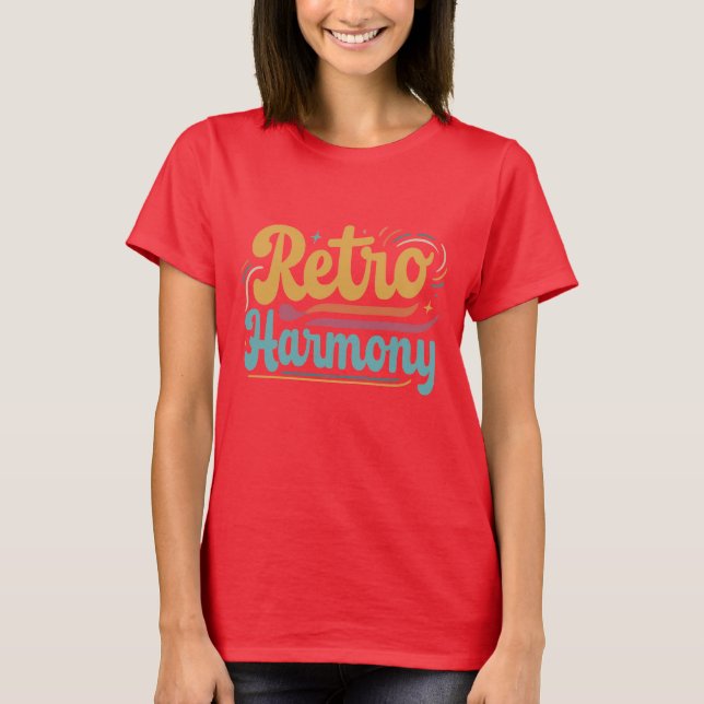 Retro Harmony! Women's Basic T-Shirt (Front)