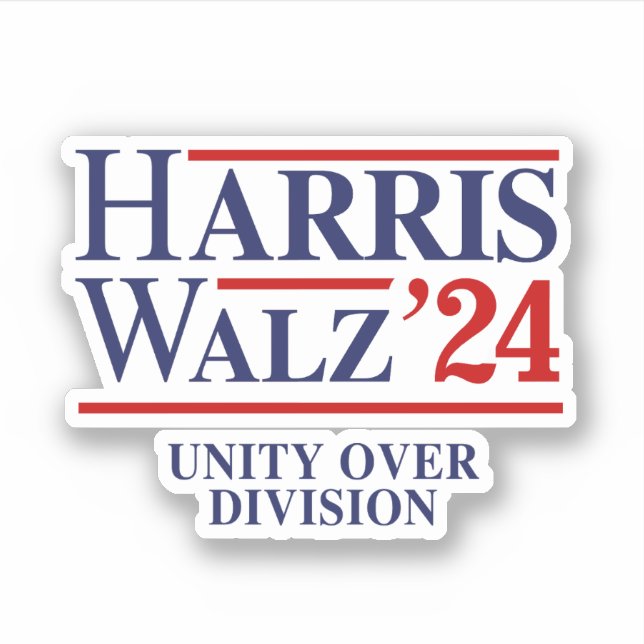 Retro Harris Walz '24 - Unity over Division (Front)