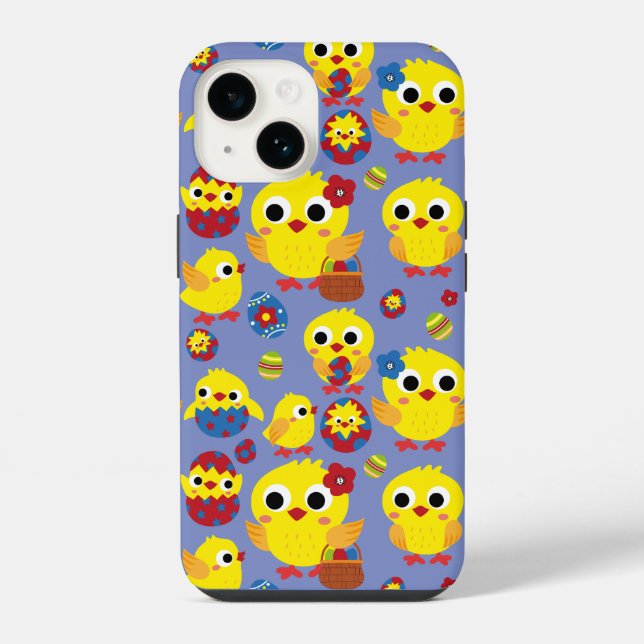 Retro Hatch Easter Eggs iPhone Case (Back)