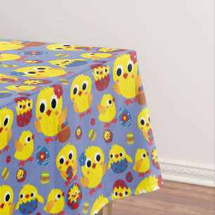 Retro Hatch Easter Eggs Tablecloth