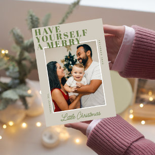Retro Have Yourself A Merry Little Christmas Photo Holiday Card
