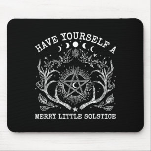 Retro Have Yourself A Merry Little Solstice Yule C Mouse Pad