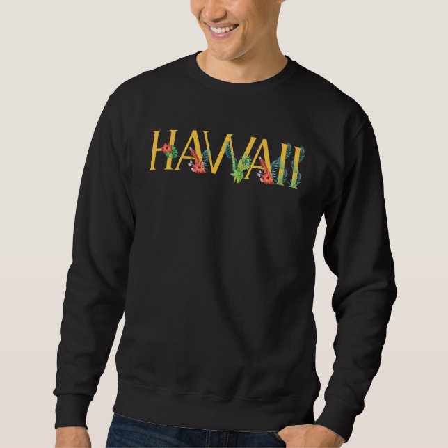 Retro Hawaii Flora And Fauna Sweatshirt (Front)