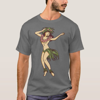 Retro Hawaiian Hula Girl Dancer 1 T-Shirt