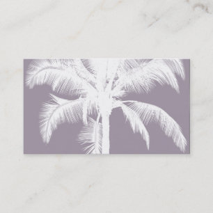 Retro Hawaiian Tropical Palm Tree Vintage Purple Business Card