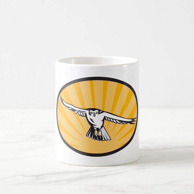 Retro Hawk Flying Coffee Mug (Creator Uploaded)