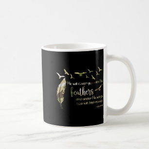 Retro He Will Cover You With His Beathers Jesus Re Coffee Mug
