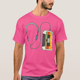 Retro Headphones 80s Music Mixtape 1980s Cassette T-Shirt