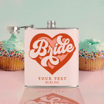 Retro Heart Bride Babe Tribe Bachelorette  Hip Flask<br><div class="desc">Retro Heart Bride Babe Tribe Bachelorette Vinyl Wrapped Flask</div>