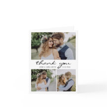 Retro Heart Script 4 Photo Collage Wedding