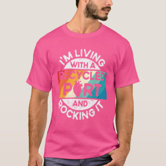 Retro Heart Transplant Survivor Im Living With Rec T-Shirt