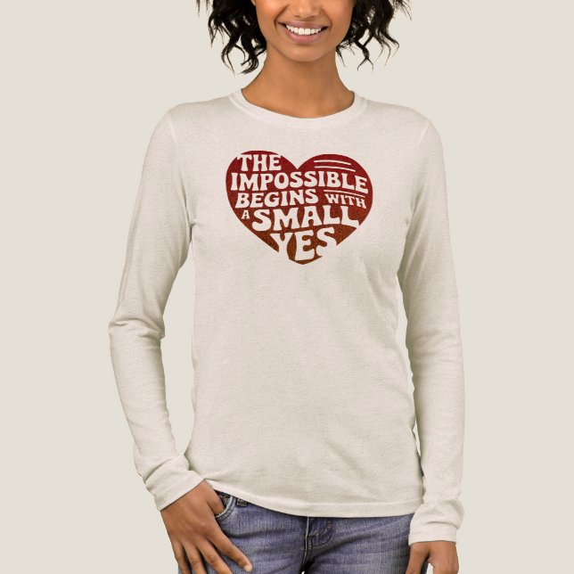 Retro Heart Typography Tri-Blend Shirt (Front)