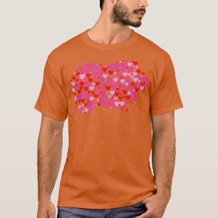 Retro Hearts Guinea pig Animals Birthday Christmas T-Shirt