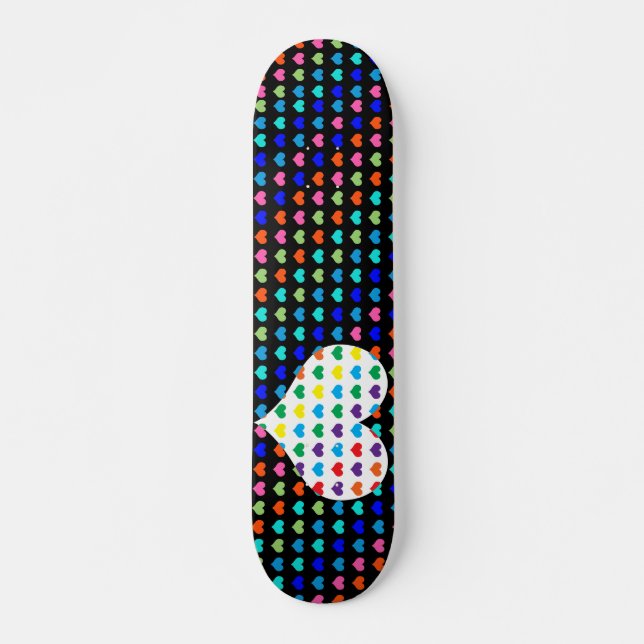Retro Hearts Skateboard (Front)