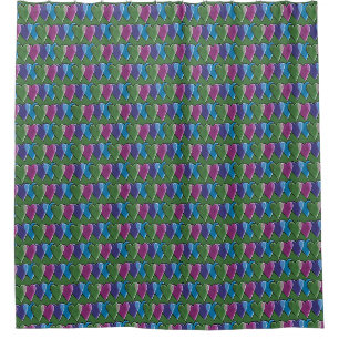 Retro Hearts Valentine's Day Pattern Shower Curtain