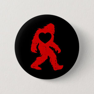 Retro Heat Love Bigfoot Sasquatch Outfit Men Boy 6 Cm Round Badge