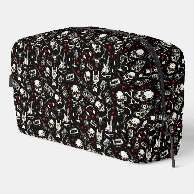 Retro Heavy Metal Pattern Dopp Kit (Right Corner)