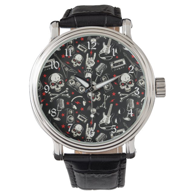 Retro Heavy Metal Pattern Watch (Front)