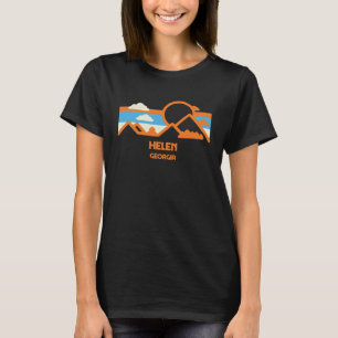 Retro Helen Georgia Mountain Range Sunset T-Shirt