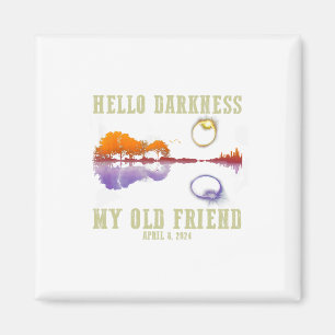 Retro Hello Darkness My Old Friend Funny Total Sol Magnet