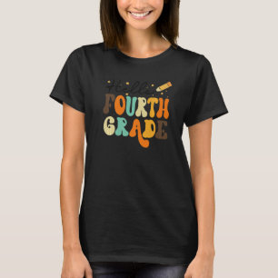 Retro Hello Fourth Grade Teacher Student 4th Grade T-Shirt