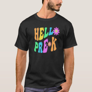 Retro Hello Pre K Little Miss Prek Vintage Pre Kin T-Shirt