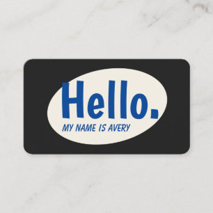 Retro Hello Social Networking Business Card